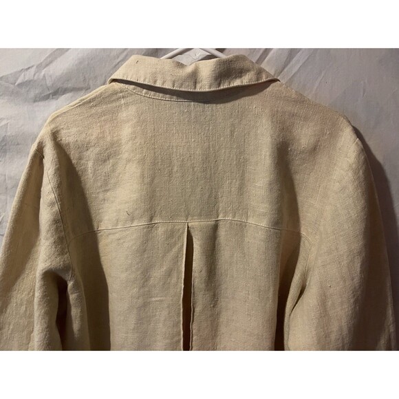 TWO STAR DOG U.S. made Natural Hemp Fibers Butter Yellow 90's Tunic/Shacket XL - Picture 5 of 7